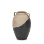 TEXTURED BROWN AND BLACK VASE