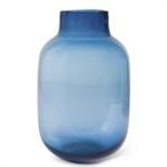 PERSIAN BLUE GLASS VASES W/MINI DOTS