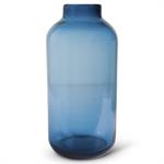 PERSIAN BLUE GLASS VASES W/MINI DOTS