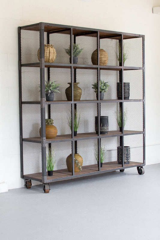 16 CUBE METAL & RECYCLED WOOD DISPLAY