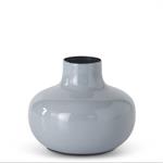 GRAY ENAMELED METAL VASES