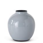 GRAY ENAMELED METAL VASES