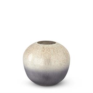 ROUNDED BURNT CHAMPAGNE & MATTE BLACK GLASS VASES