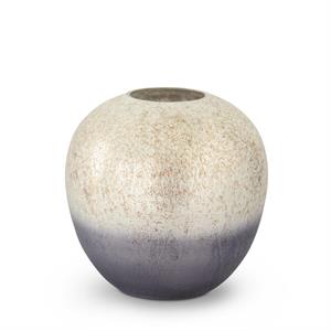 ROUNDED BURNT CHAMPAGNE & MATTE BLACK GLASS VASES