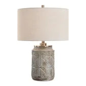 GRAY TEXTURED TABLE LAMP