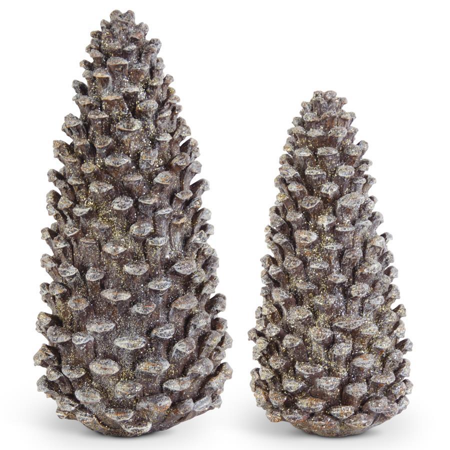 GLITTER STANDING PINECONES