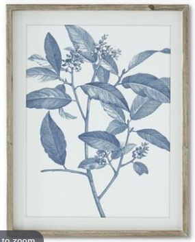 BLUE & WHITE BOTANICAL FRAMED PRINTS