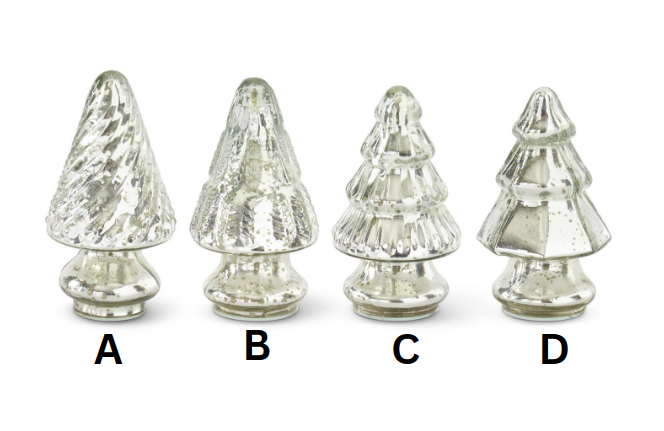 MINI SILVER MERCURY GLASS TREES