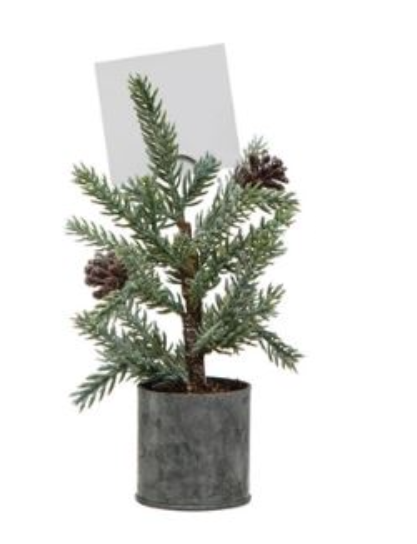 FAUX PINE TREE PLACE CARD HOLDERS
