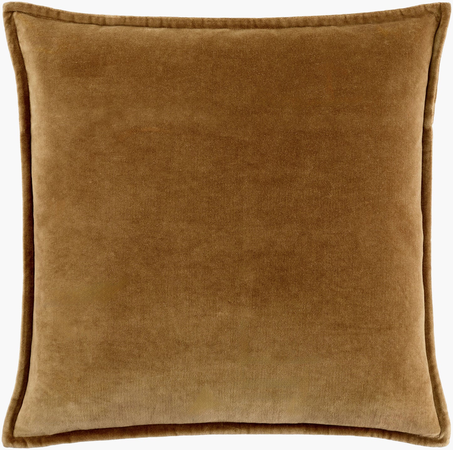 BROWN VELVET PILLOW - 22X22
