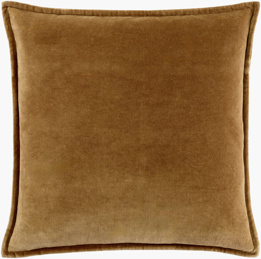 BROWN VELVET PILLOW - 22X22