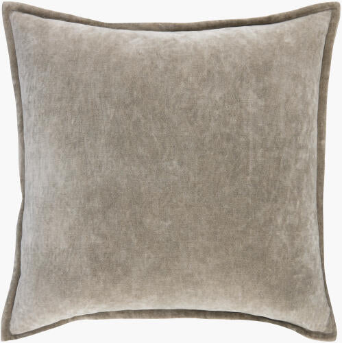 GRAY VELVET PILLOW - 20X20