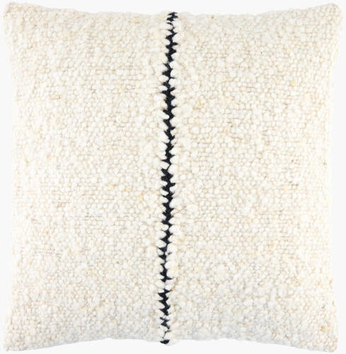 CREAM WOVEN PILLOW - 18X18