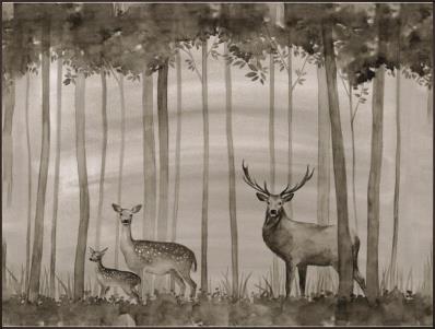 DEER FAMILY PRINT