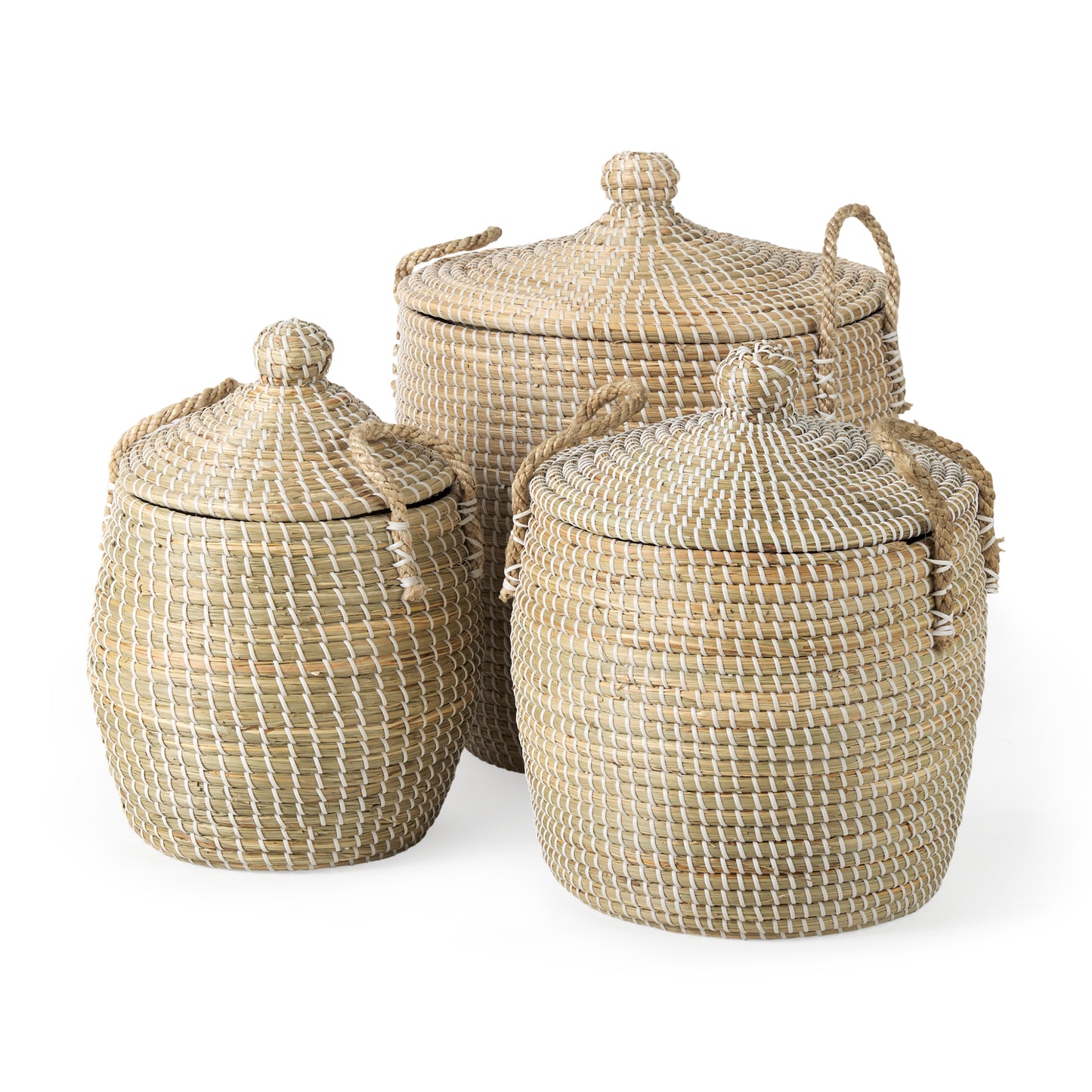 BEIGE SEAGRASS BASKET