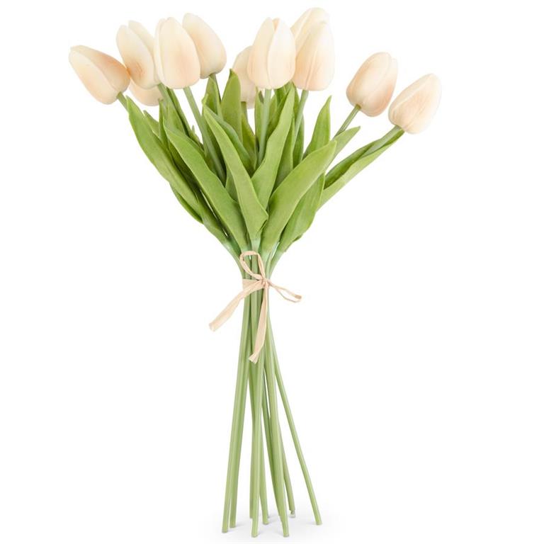 13.5 INCH PEACH REAL TOUCH MINI TULIP BUNDLE