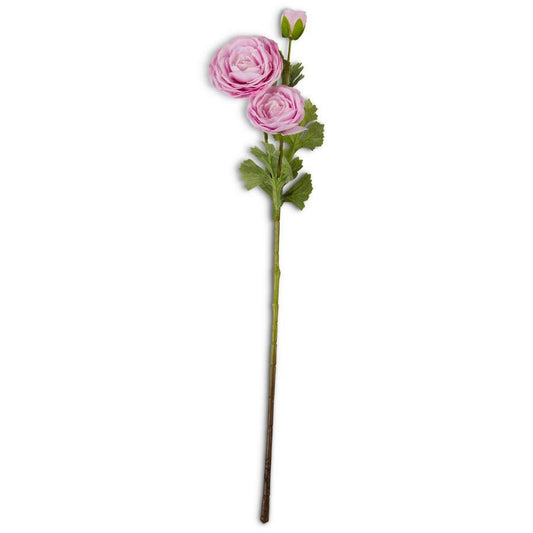 PINK REAL TOUCH TRIPLE BLOOM RANUNCULUS STEM