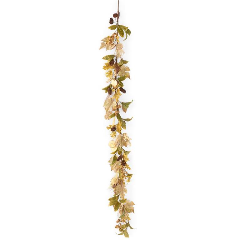 70" MIXED FALL LEAVES GARLAND