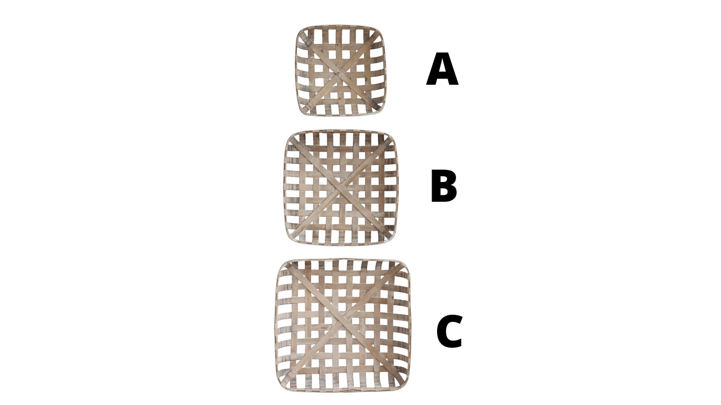 WOOD TOBACCO BASKETS