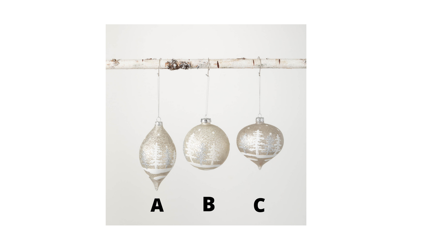 WINTER SCENE DROP ORNAMENT