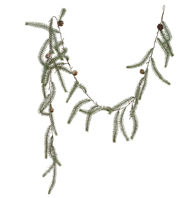 SNOW FINISH FAUX GARLAND