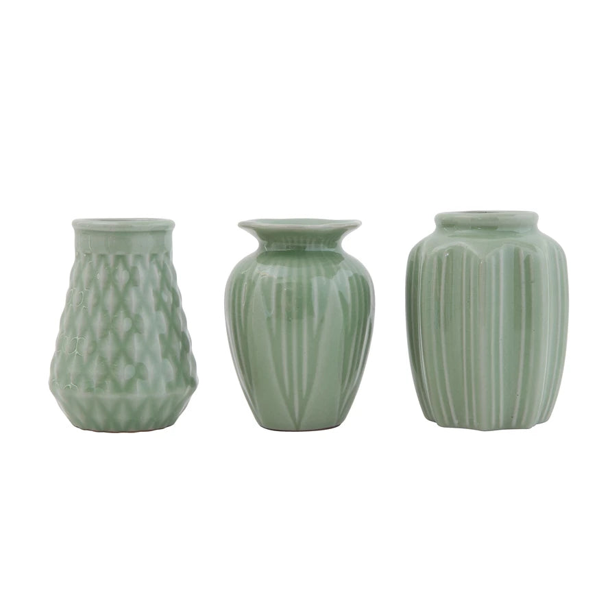 JADE STONEWARE VASE