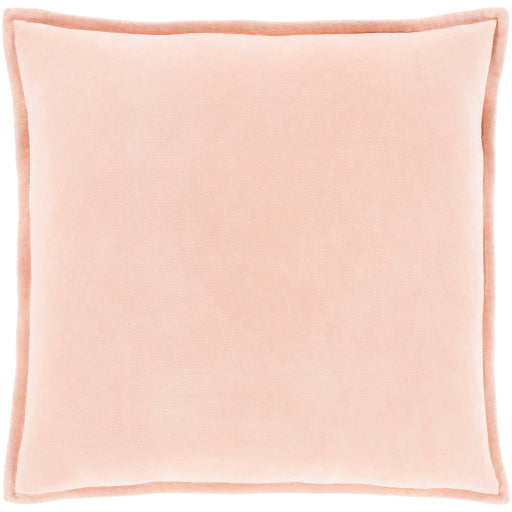 PEACH VELVET PILLOW 18X18