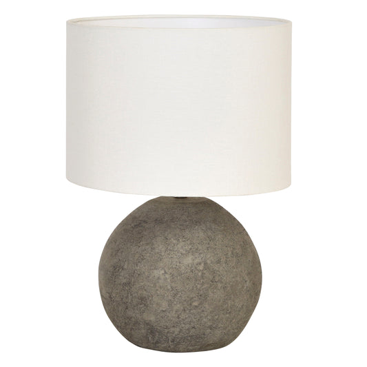 GREY DISTRESSED TERRACOTTA TABLE LAMP