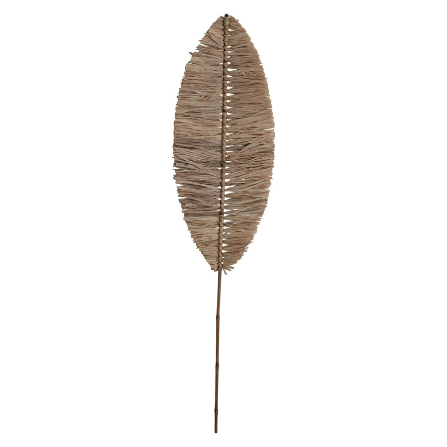 NATURAL RAFFIA BANANA LEAF SHAPE