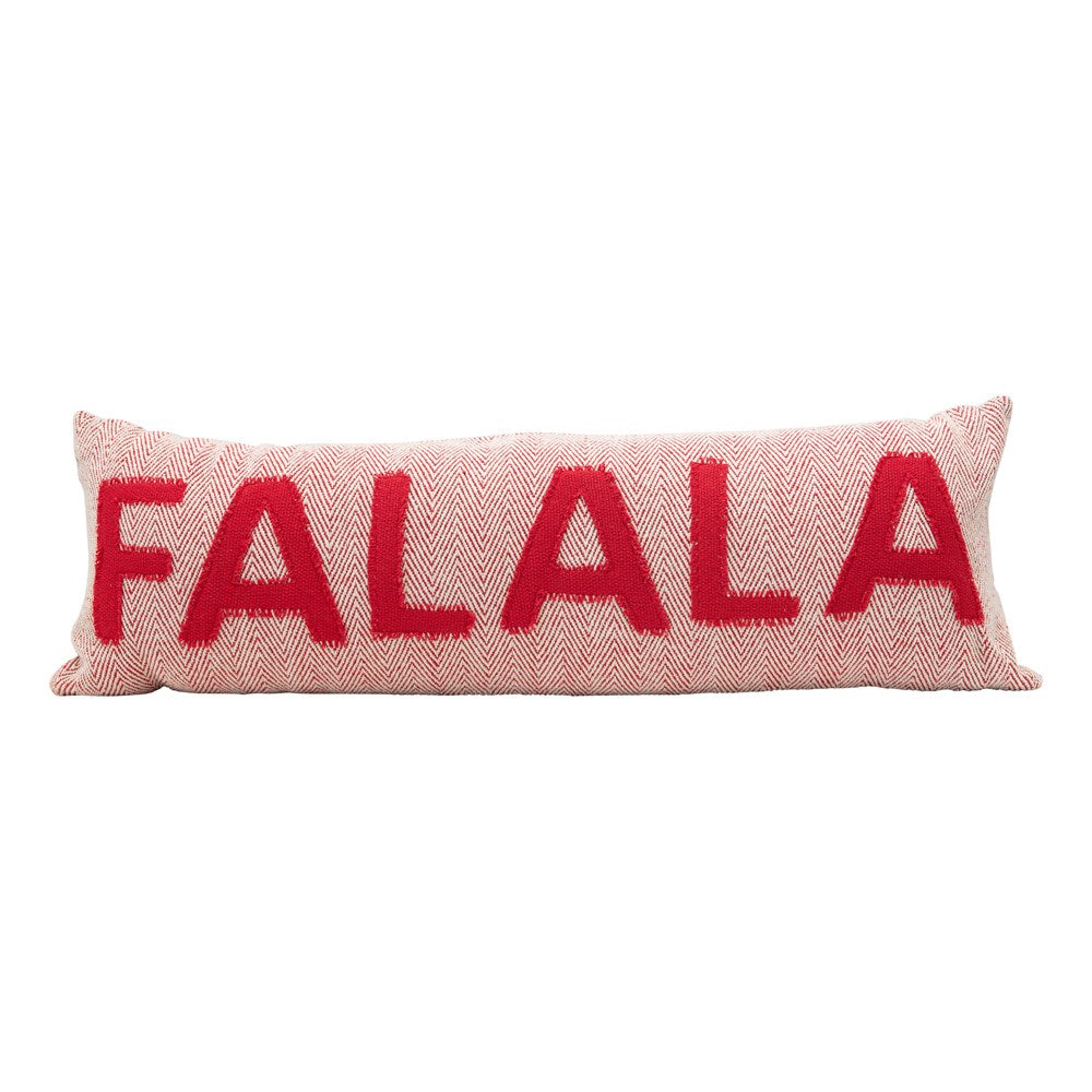 "FA LA LA" COTTON LUMBAR PILLOW