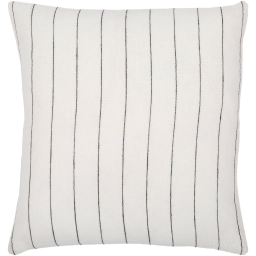 LINEN STRIPED BUTTON PILLOW