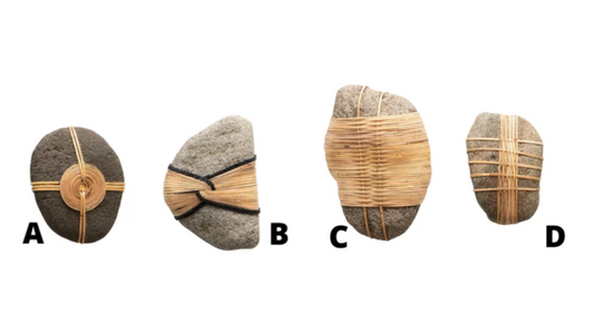 RIVER STONE WITH WOVEN ACCENT