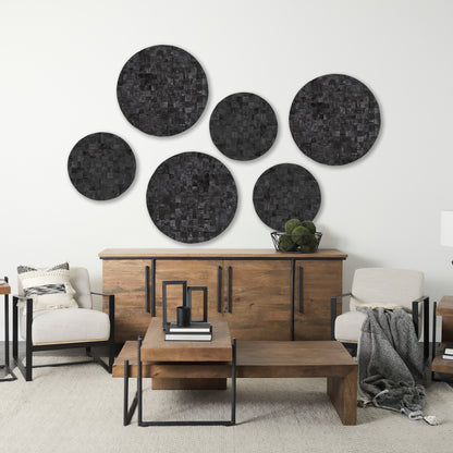 INTO THE ABYSS WOODEN WALL ART DARK BROWN/BLACK