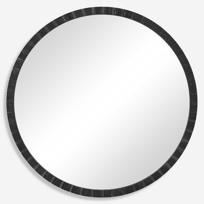 DANDRIDGE ROUND MIRROR, BLACK