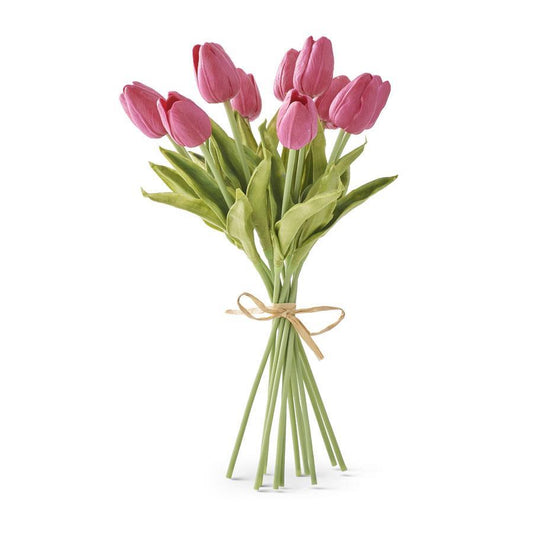 FUSCHIA REAL TOUCH MINI TULIP BUNDLE