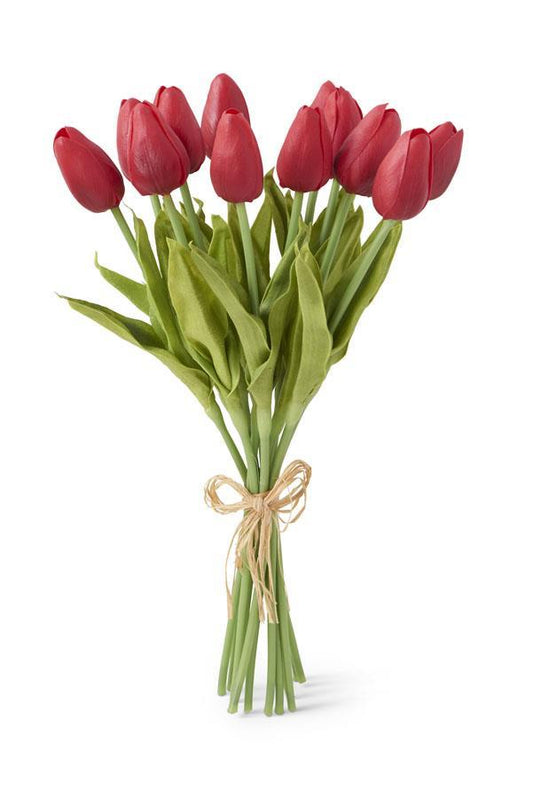 RED REAL TOUCH MINI TULIP BUNDLE
