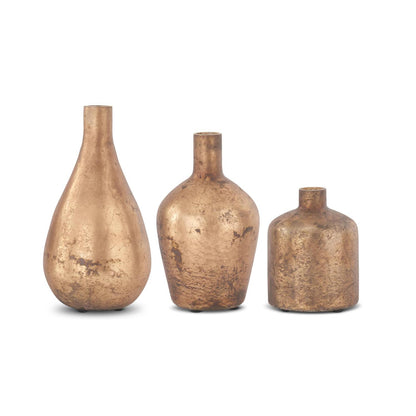 ANTIQUE BRONZE MATTE VASES