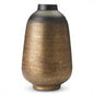 BLACK & GOLD TEXTURED METAL VASES