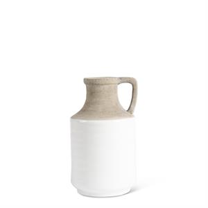 WHITE AND NATURAL STONE VASES