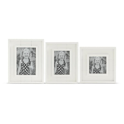 WHITE WOOD PHOTO FRAMES