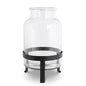 GLASS JAR ON METAL STAND