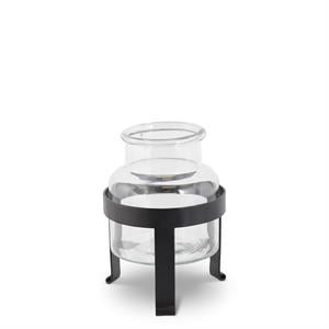 GLASS JAR ON METAL STAND