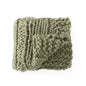 GREEN HAND KNIT THROW