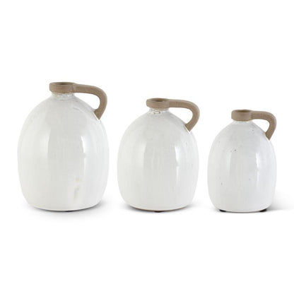 CERAMIC JUGS WITH HANDLES