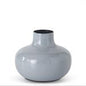 GRAY ENAMELED METAL VASES