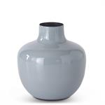 GRAY ENAMELED METAL VASES