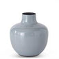 GRAY ENAMELED METAL VASES