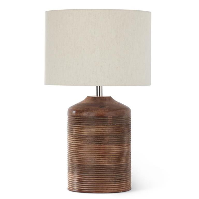 GROOVED DARK MANDO BARREL LAMP