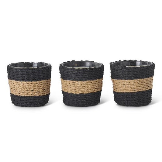 SOY CANDLES WITH WICKER SLEEVE