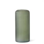 FROSTED GREEN RIBBED VASES